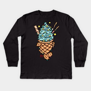 Taiyaki Ice Cream (Summer) Kids Long Sleeve T-Shirt